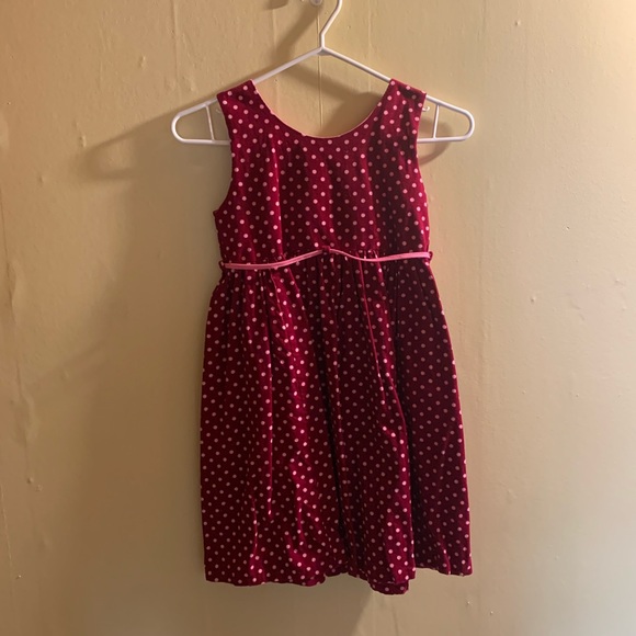 Vintage Other - Vintage little things by Anna pink & red corduroy sleeveless semi formal dress
